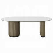 DN06190 7Pc Dining Set Table w/Engineered Top Clayten Collection Mid-Century Modern Style by Acme Furniture