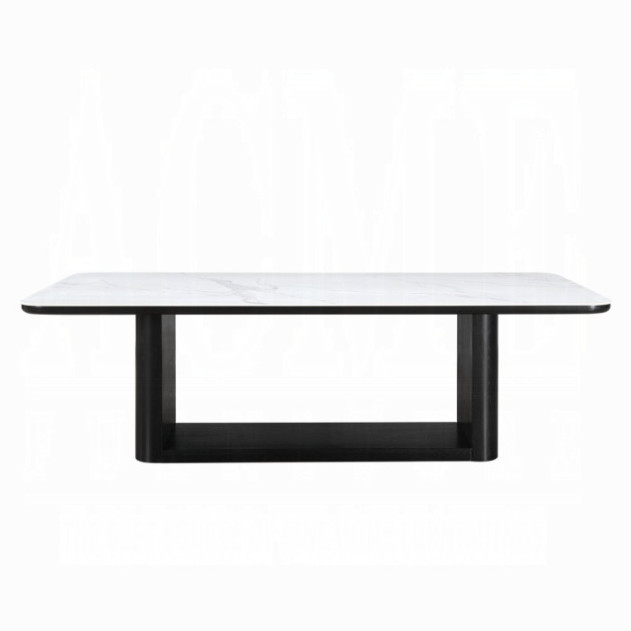DN06870 7Pc Dining Set w/Ceramic Top Black Finish Koen Collection Contemporary Style by Acme Furniture