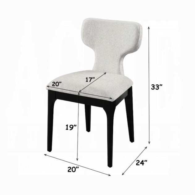 DN06870 7Pc Dining Set w/Ceramic Top Black Finish Koen Collection Contemporary Style by Acme Furniture