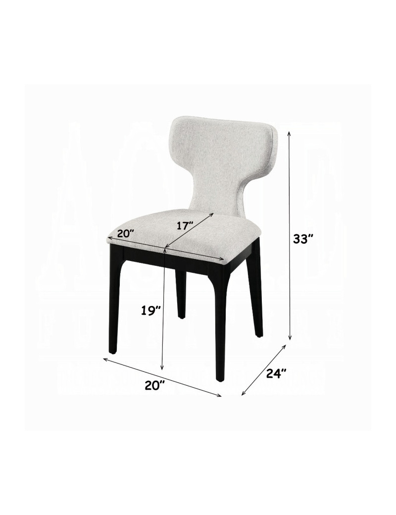 DN06870 7Pc Dining Set w/Ceramic Top Black Finish Koen Collection Contemporary Style by Acme Furniture