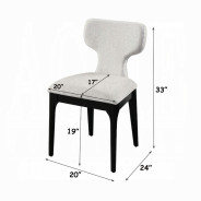 DN06870 7Pc Dining Set w/Ceramic Top Black Finish Koen Collection Contemporary Style by Acme Furniture