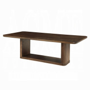 DN06865 7Pc Dining Set w/Ceramic Top Brown Oak Finish Koen Collection Contemporary Style by Acme Furniture