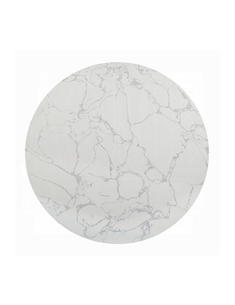 DN04055 5Pc Round Dining Table Set Engineering Marble Top, White & Black Koen Collection Contemporary Style by Acme Furniture