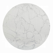 DN04055 5Pc Round Dining Table Set Engineering Marble Top, White & Black Koen Collection Contemporary Style by Acme Furniture