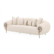 Mansion Sofa Latte Dark Bronze Cloche Collection by Michael Amini LFR-CLCH816-LTE-835