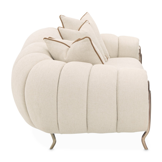 Mansion Sofa Latte Dark Bronze Cloche Collection by Michael Amini LFR-CLCH816-LTE-835