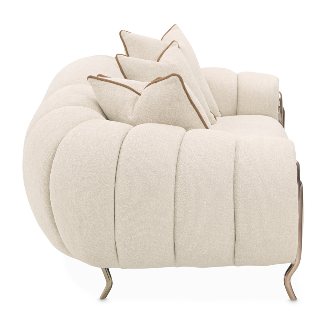 Mansion Sofa Latte Dark Bronze Cloche Collection by Michael Amini LFR-CLCH816-LTE-835