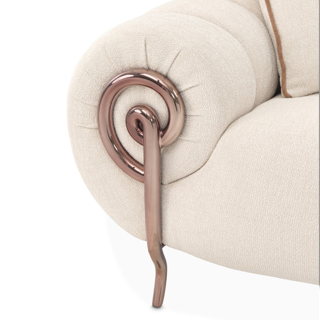 Mansion Sofa Latte Dark Bronze Cloche Collection by Michael Amini LFR-CLCH816-LTE-835