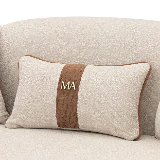 Mansion Sofa Latte Dark Bronze Cloche Collection by Michael Amini LFR-CLCH816-LTE-835