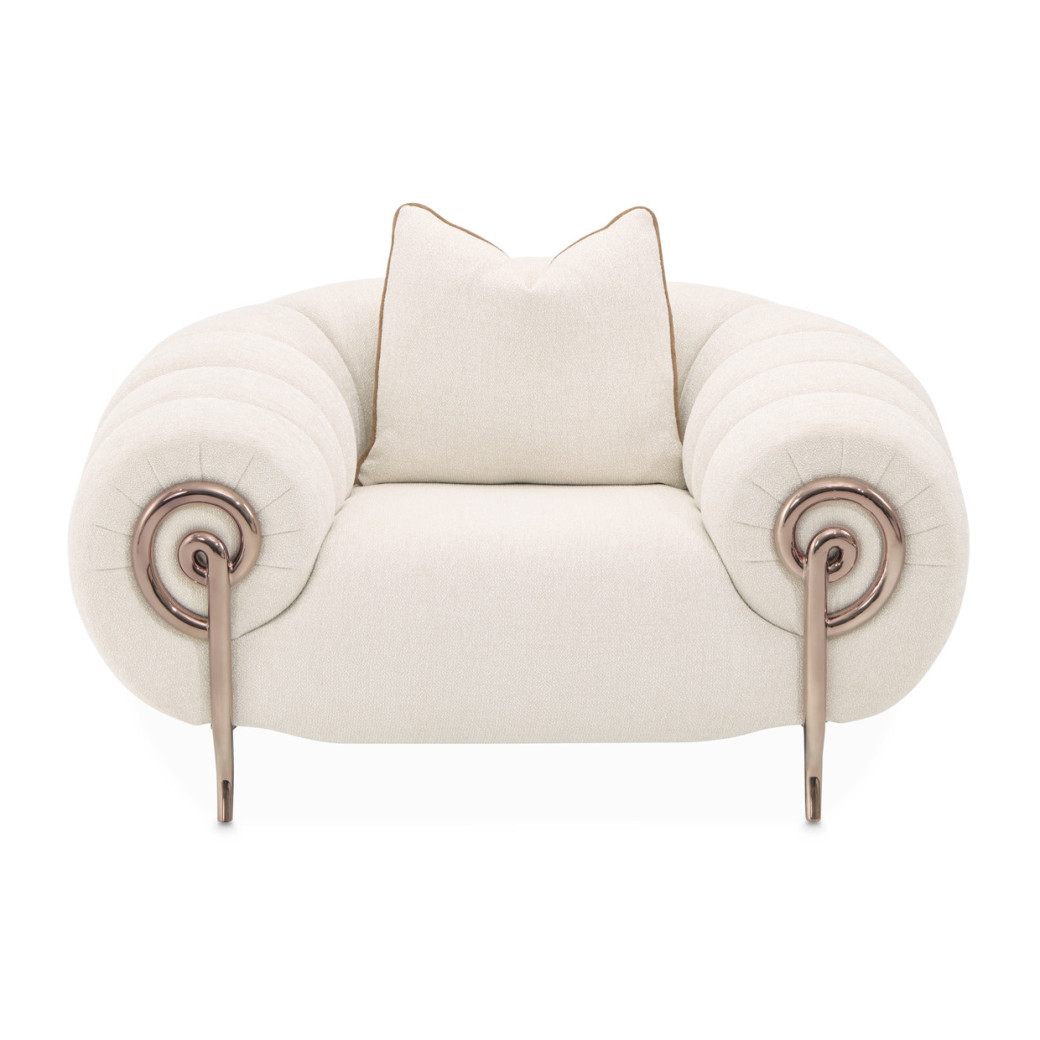 Matching Chair Dark Bronze Cloche Collection By Michael Amini LFR-CLCH835-LTE-835