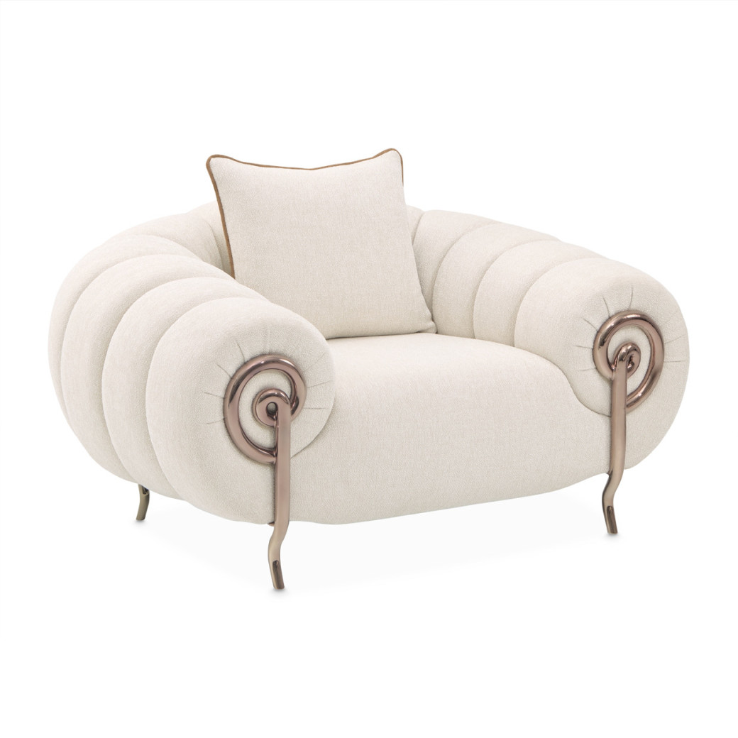 Matching Chair Dark Bronze Cloche Collection By Michael Amini LFR-CLCH835-LTE-835
