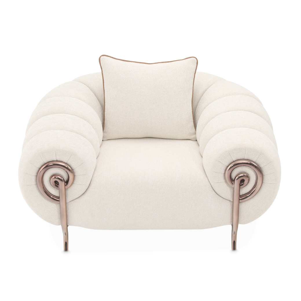 Matching Chair Dark Bronze Cloche Collection By Michael Amini LFR-CLCH835-LTE-835