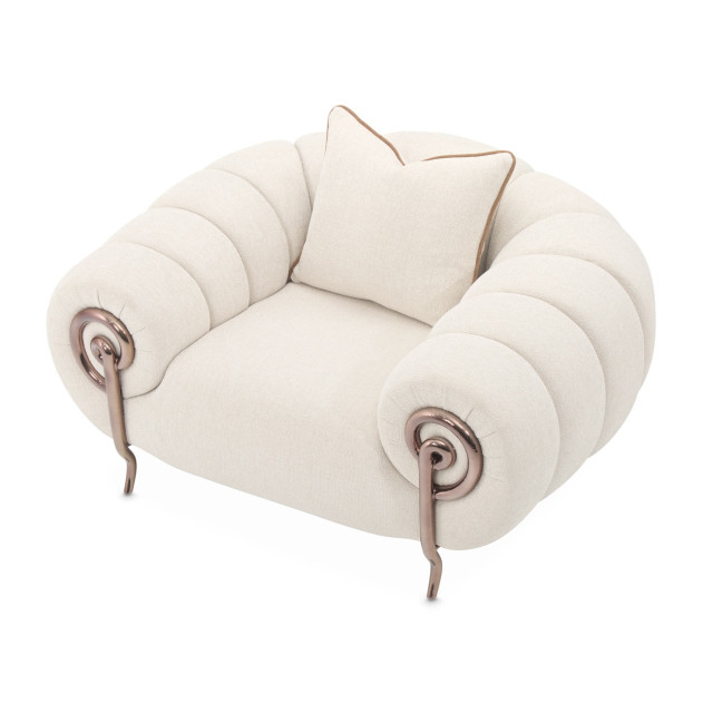Matching Chair Dark Bronze Cloche Collection By Michael Amini LFR-CLCH835-LTE-835