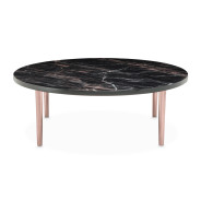 Large Cocktail Table Dark Bronze Finish Cloche Collection By Michael Amini  LFR-CLCH201-835