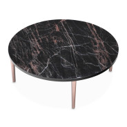 Large Cocktail Table Dark Bronze Finish Cloche Collection By Michael Amini  LFR-CLCH201-835
