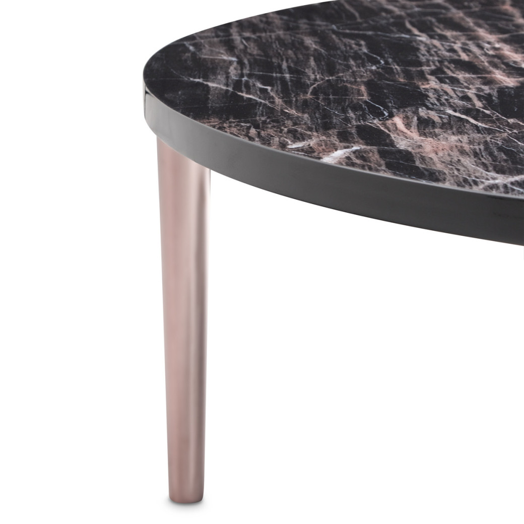 Large Cocktail Table Dark Bronze Finish Cloche Collection By Michael Amini  LFR-CLCH201-835