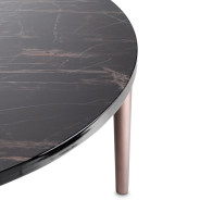 Large Cocktail Table Dark Bronze Finish Cloche Collection By Michael Amini  LFR-CLCH201-835
