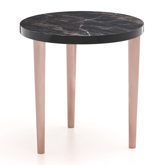 End Table Dark Bronze Finish Cloche Collection By Michael Amini LFR-CLCH202-835