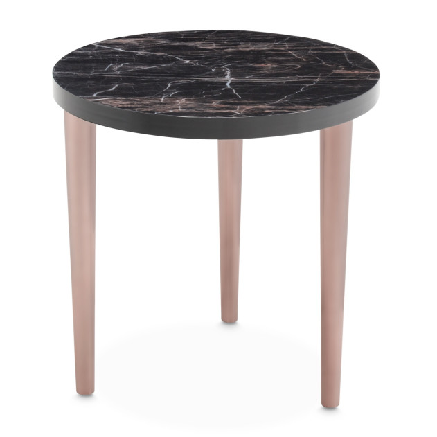 End Table Dark Bronze Finish Cloche Collection By Michael Amini LFR-CLCH202-835