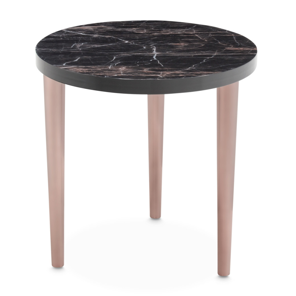 End Table Dark Bronze Finish Cloche Collection By Michael Amini LFR-CLCH202-835