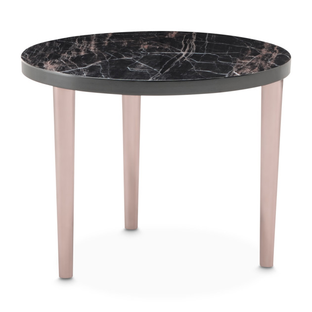 Small Cocktail Table Dark Bronze Finish Cloche Collection by Michael Amini LFR-CLCH204-835
