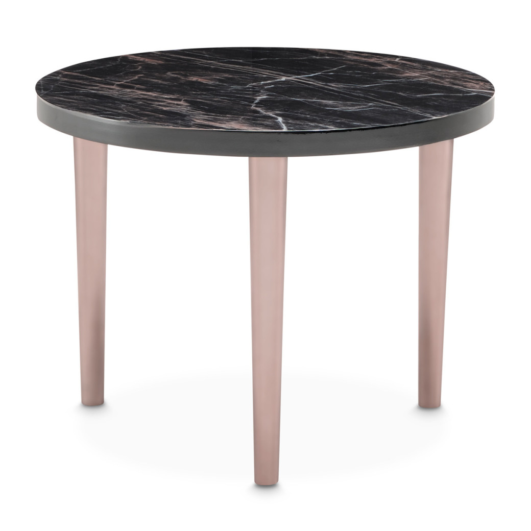 Small Cocktail Table Dark Bronze Finish Cloche Collection by Michael Amini LFR-CLCH204-835