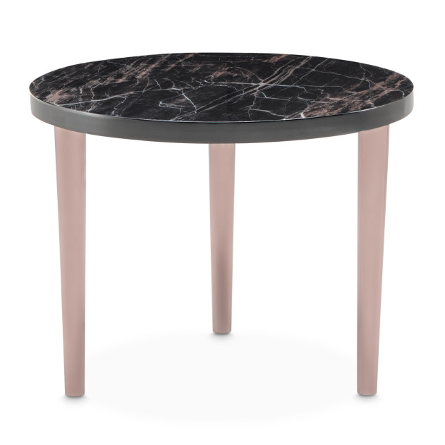 Small Cocktail Table Dark Bronze Finish Cloche Collection by Michael Amini LFR-CLCH204-835