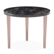 Small Cocktail Table Dark Bronze Finish Cloche Collection by Michael Amini LFR-CLCH204-835