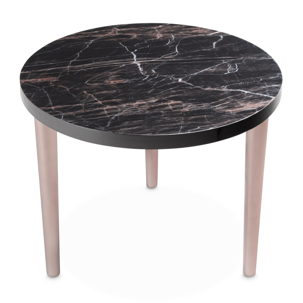 Small Cocktail Table Dark Bronze Finish Cloche Collection by Michael Amini LFR-CLCH204-835