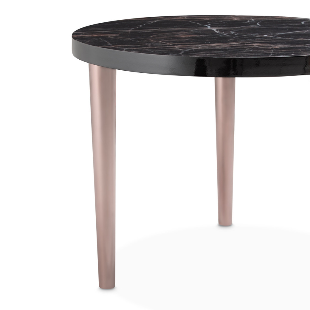 Small Cocktail Table Dark Bronze Finish Cloche Collection by Michael Amini LFR-CLCH204-835