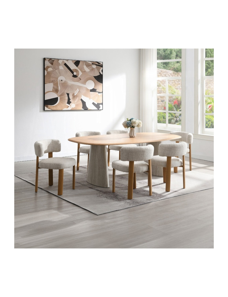 DN07070 7Pc Dining Set Ogin Collection Contemporary Style By Acme Furniture