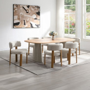 DN07070 7Pc Dining Set Ogin Collection Contemporary Style By Acme Furniture