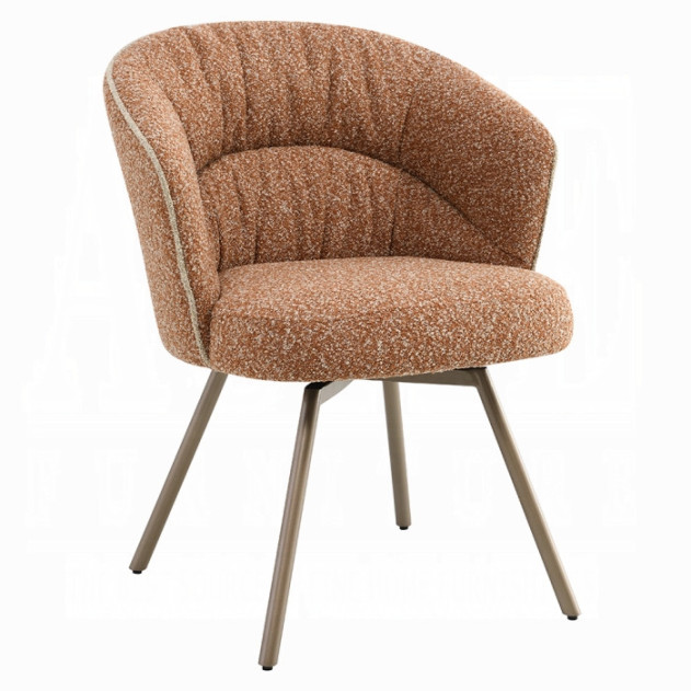 DN04755 7PC Dining Set Brown & Natural Finish Lidi Collection Contemporary Style by Acme Furniture