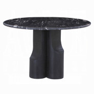 DN04795 5PC Dining Set Natural Italian Black Marble Top Kinton Collection Contemporary Style  By Acme Furniture