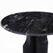 DN04795 5PC Dining Set Natural Italian Black Marble Top Kinton Collection Contemporary Style  By Acme Furniture