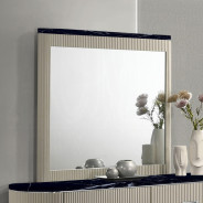 BD04882Q 5Pc Queen Bedroom Set Travonte Collection Gray Linen & Beige Transitional Style By Acme Furniture