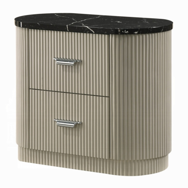 BD04882Q 5Pc Queen Bedroom Set Travonte Collection Gray Linen & Beige Transitional Style By Acme Furniture