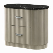 BD04882Q 5Pc Queen Bedroom Set Travonte Collection Gray Linen & Beige Transitional Style By Acme Furniture