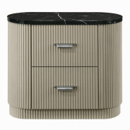 BD04882Q 5Pc Queen Bedroom Set Travonte Collection Gray Linen & Beige Transitional Style By Acme Furniture
