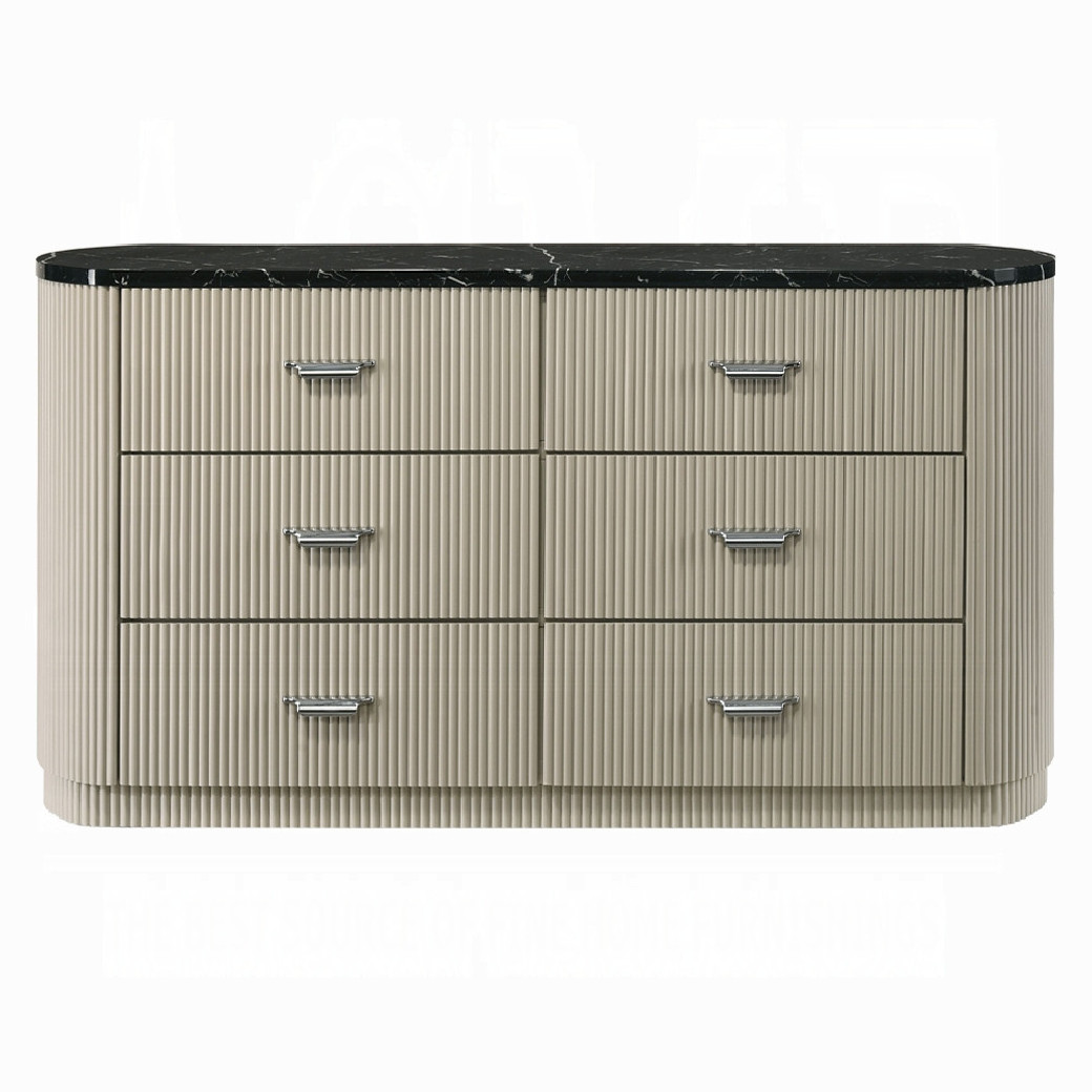 BD04882Q 5Pc Queen Bedroom Set Travonte Collection Gray Linen & Beige Transitional Style By Acme Furniture