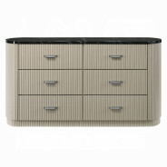 BD04882Q 5Pc Queen Bedroom Set Travonte Collection Gray Linen & Beige Transitional Style By Acme Furniture