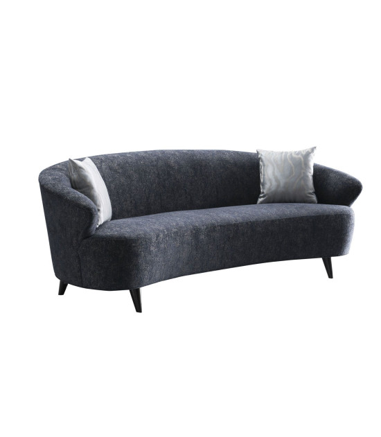 AE3806 Dark Blue Linen 2Pc Sofa & Loveseat Contemporary Style  by American Eagle Furniture