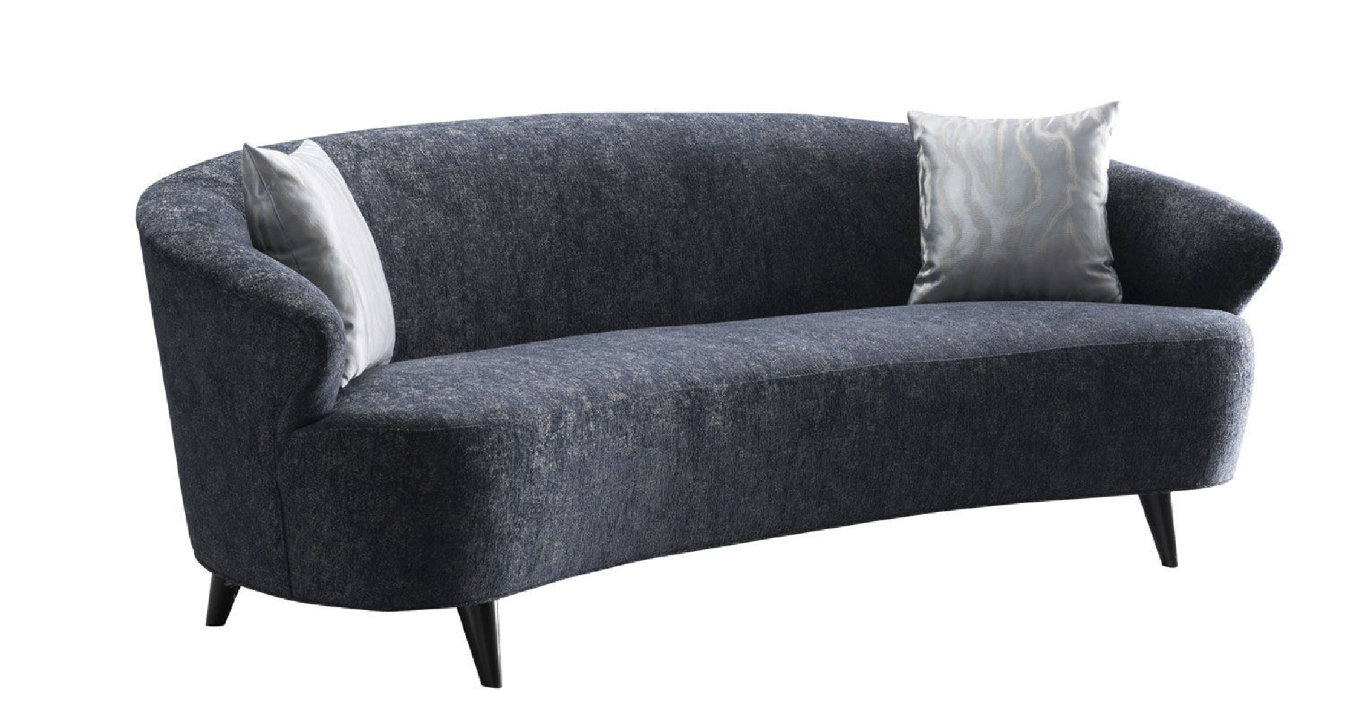 AE3806 Dark Blue Linen 2Pc Sofa & Loveseat Contemporary Style  by American Eagle Furniture