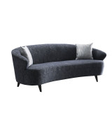 AE3806 Dark Blue Linen 2Pc Sofa & Loveseat Contemporary Style  by American Eagle Furniture