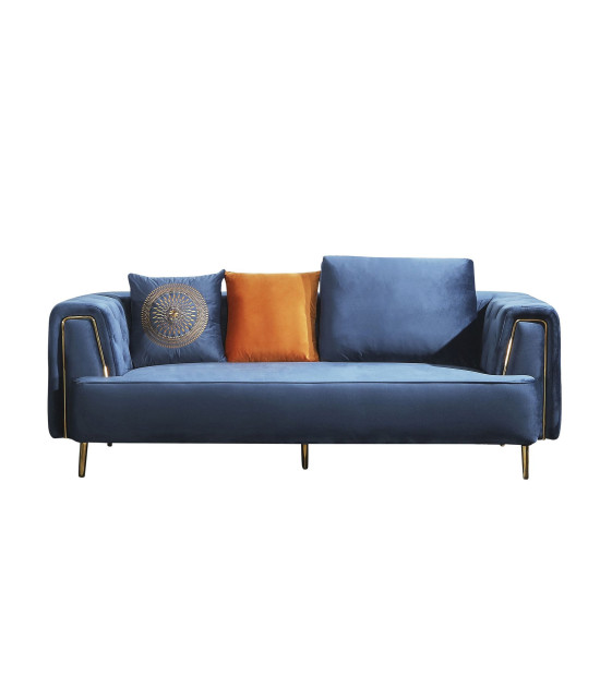 AE-D832 Royal Blue Velvet Sofa & Loveseat | American Eagle