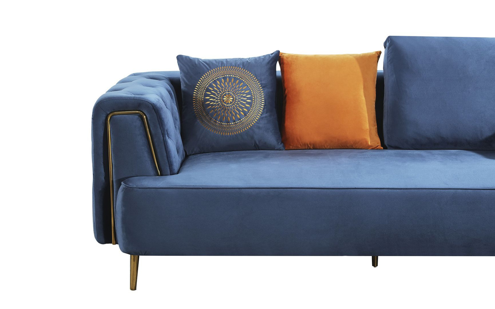 AE-D832 Royal Blue Velvet Sofa & Loveseat | American Eagle