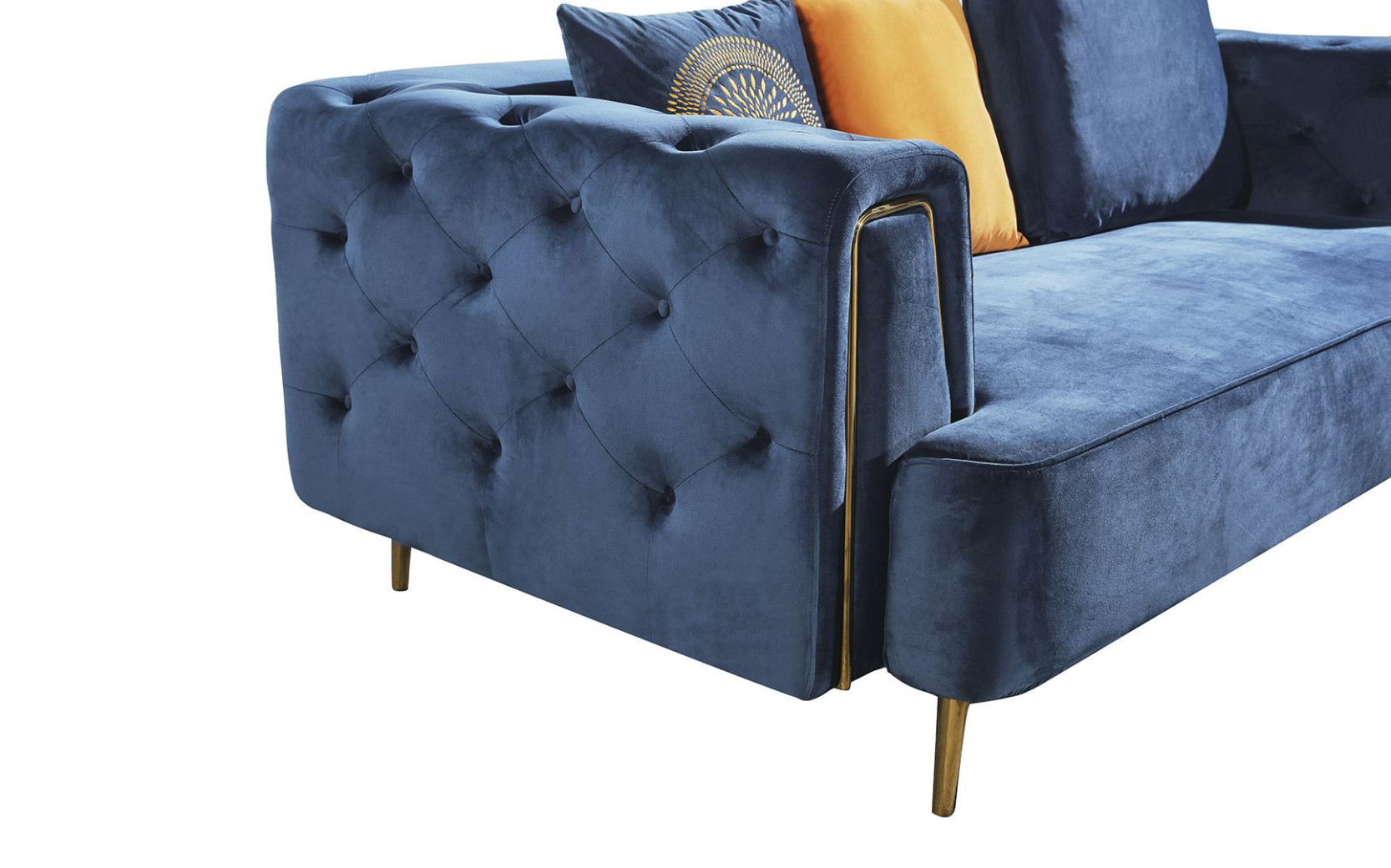 AE-D832 Royal Blue Velvet Sofa & Loveseat | American Eagle