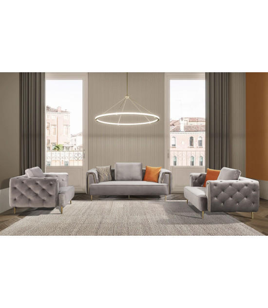 AE-D832 Gray Velvet Sofa & Loveseat | American Eagle Furniture