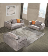 AE-D832 Gray Velvet Sofa & Loveseat | American Eagle Furniture