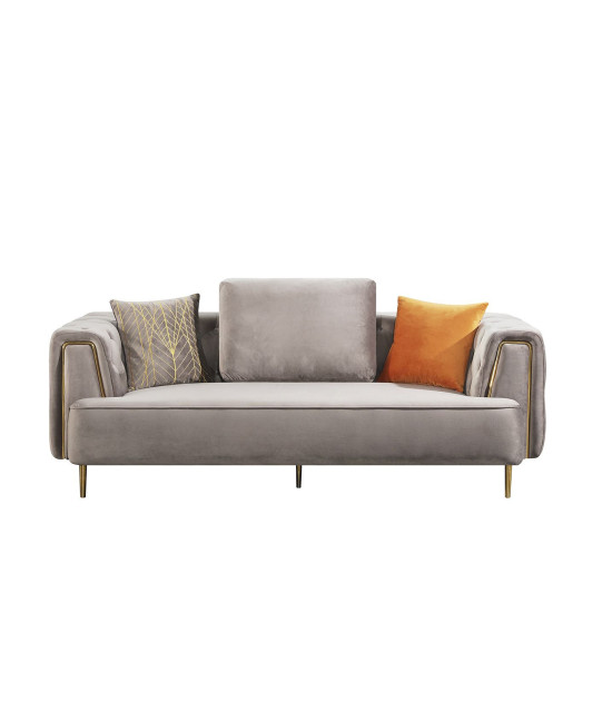AE-D832 Gray Velvet Sofa & Loveseat | American Eagle Furniture